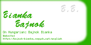 bianka bajnok business card